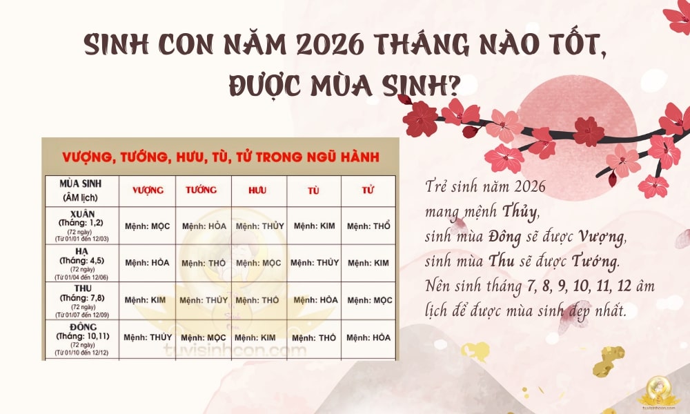 Năm 2026 mệnh gì? Hợp bố mẹ tuổi nào? Chọn tháng đẹp sinh con năm 2026 giúp gia đình ăn nên làm ra