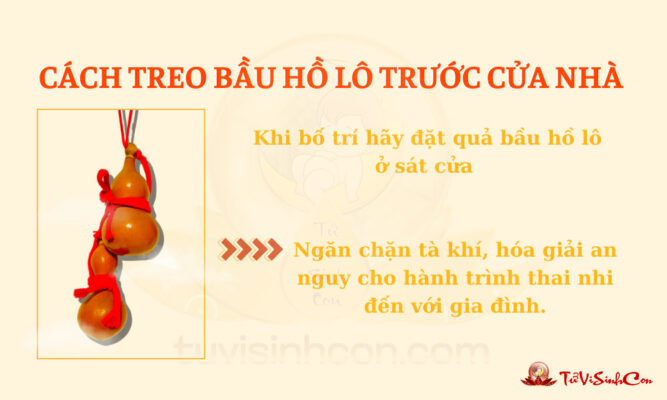 Cách treo bầu hồ lô trước cửa nhà